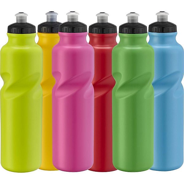 Garrafa plastica color mais 750ml (s) - tiba (dp.c/24)