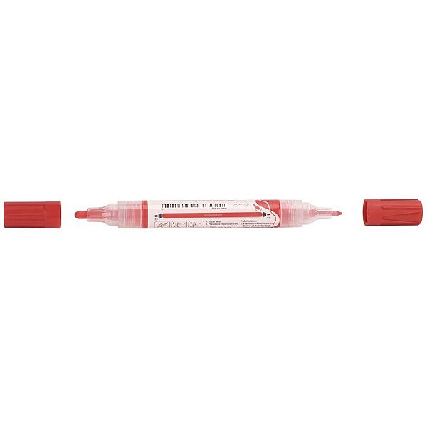 Pincel marcador artesanato multimark s/p vermelho com 6 - faber-castell (estojo)
