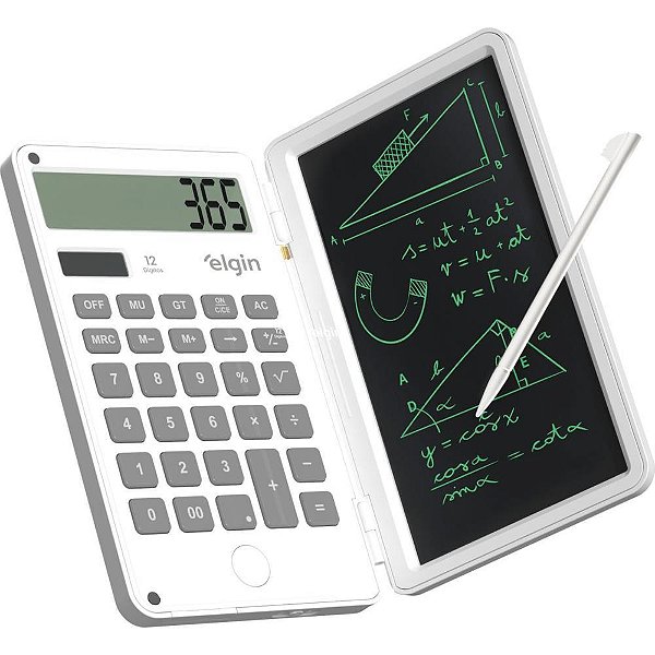 Calculadora de bolso 12 digitos c/tela p/anot.branc - elgin (unidade)