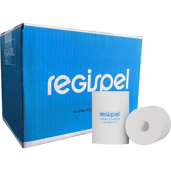 Bobina termica 80mmx40m. branca 44g s/tubete - regispel (cx.c/10)