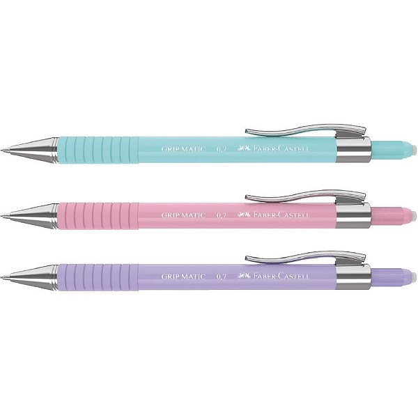 Lapiseira 0.7mm grip matic colors (s) - faber-castell (cx.c/10)