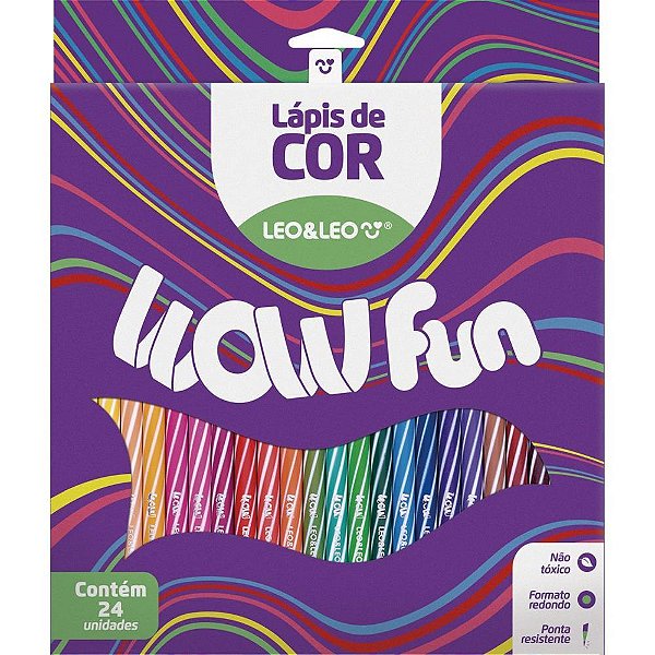 Lapis de cor redondo wow fun 24cores - leonora (pct.c/06)