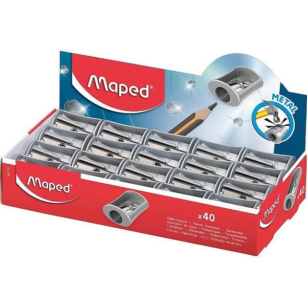 Apontador sem deposito metal satellite 1furo - maped (dp.c/40)