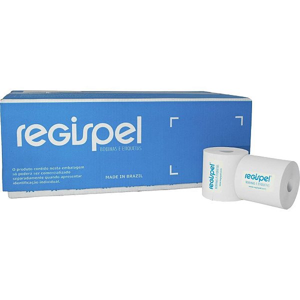 Bobina termica 57mmx40m. branca 44g s/tubete - regispel (cx.c/30)