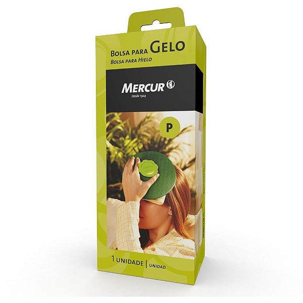 Cuidados pessoais bolsa p/gelo pequena verde - mercur (unidade)