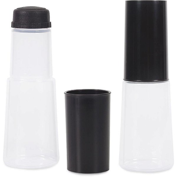 Garrafa plastica super garrafa c/copo 420ml pt - dermiwil (unidade)