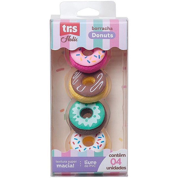 Borracha decorada donut 4 cores - summit (dp.c/12)