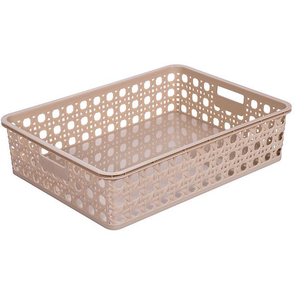 Cesta organizadora palha indiana 4,5 l 23 x 32 a1 - plasutil (unidade)