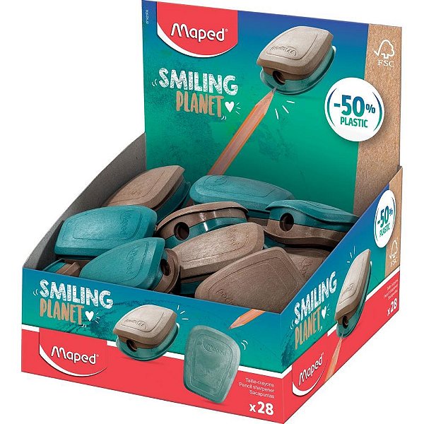Apontador com deposito pulse smiling planet 1furo - maped (dp.c/28)