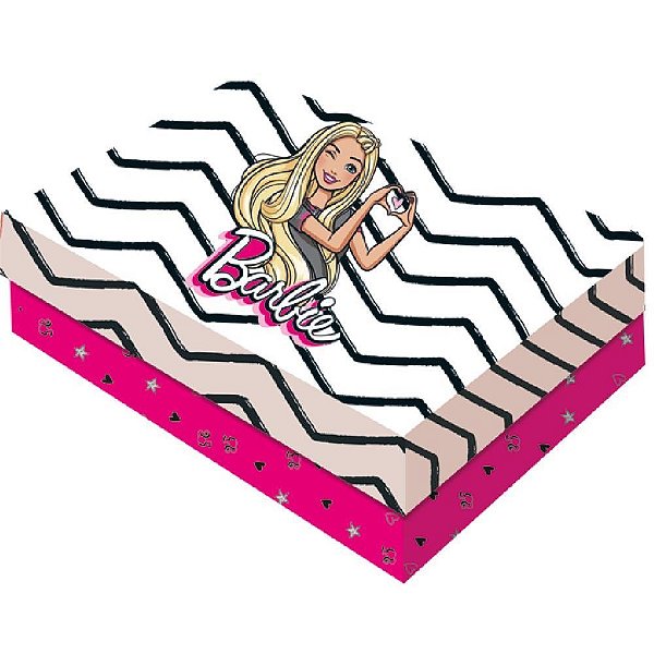 Caixa para presente com tampa barbie retang.p 15,7x12,7x6,5c - festcolor (pct.c/06)