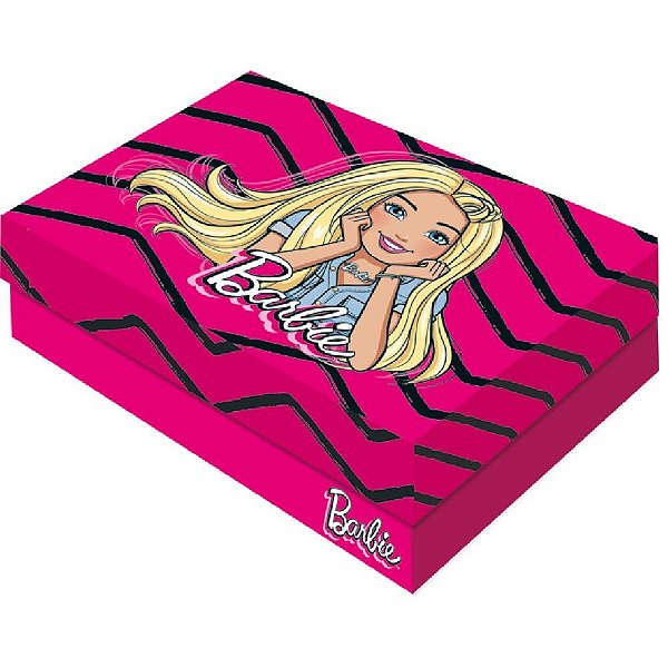 Caixa para presente com tampa barbie retang. m 20x15,5x7,5cm - festcolor (pct.c/06)