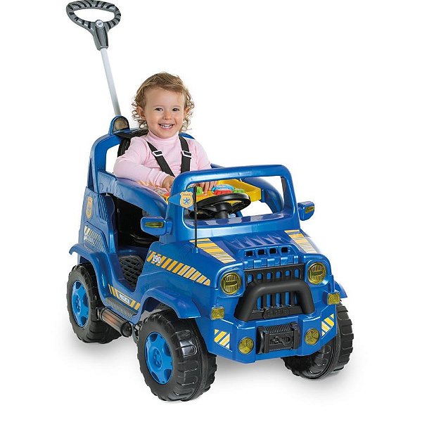 Veiculo para bebe diipi policia c/som 30kg - calesita (unidade)