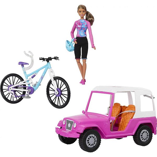 Barbie estate bicicleta de montanha c/boneca - mattel (unidade)