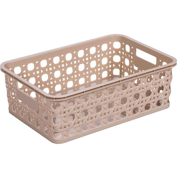 Cesta organizadora palha indiana 2 l 16 x 23 a1 - plasutil (unidade)