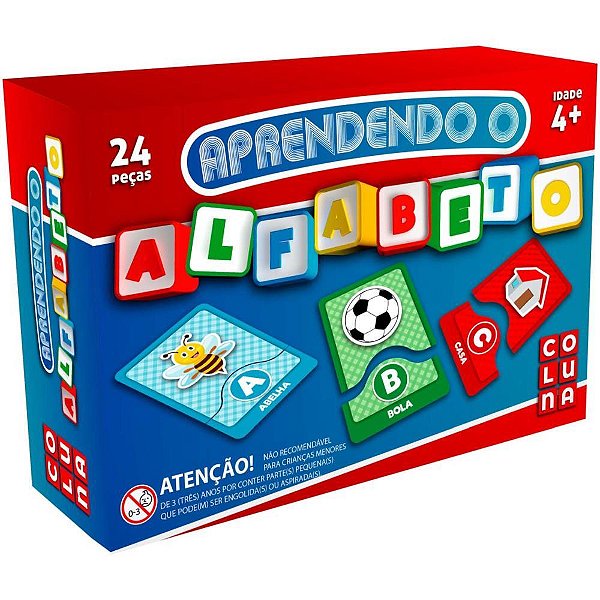 Brinquedo pedagogico aprendendo o alfabeto 26pçs - coluna (unidade)