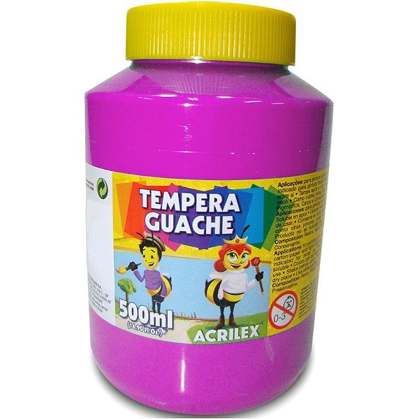 Tinta guache 500ml magenta - acrilex (cx.c/06)