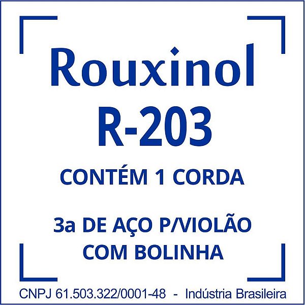 Encordoamento aco encapada 3sol (r20) c/bol - rouxinol (pct.c/12)