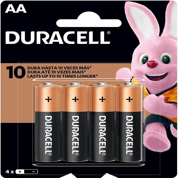 Pilha alcalina pequena aa - duracell (bl.c/04)