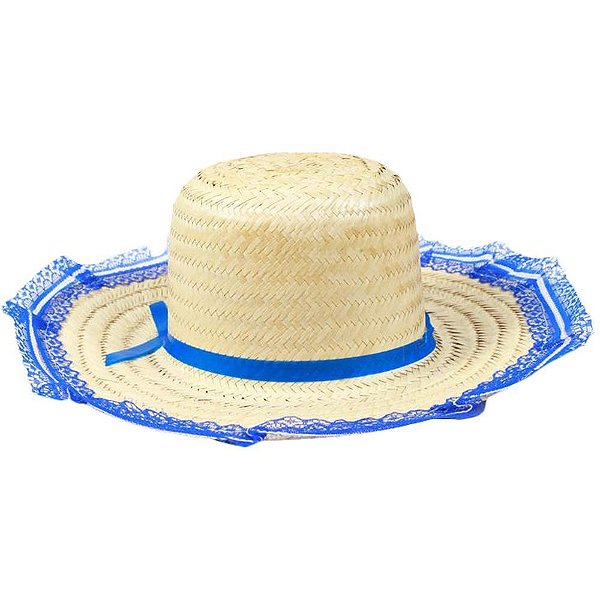 Chapeu junino brasilia c/renda - klf festas (pct.c/06)