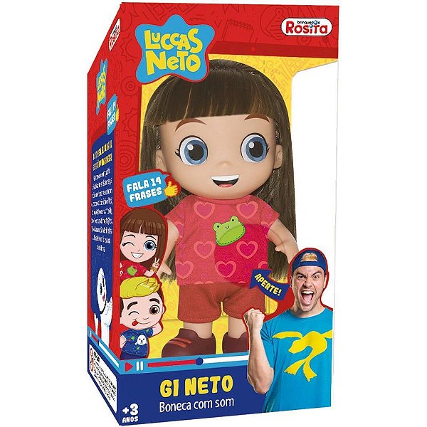 Boneco e personagem gi neto 14 frases 27cm. - baby brink (unidade)
