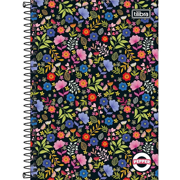 Caderneta espiral capa dura pepper 1/8 80fls. - tilibra (pct.c/04)