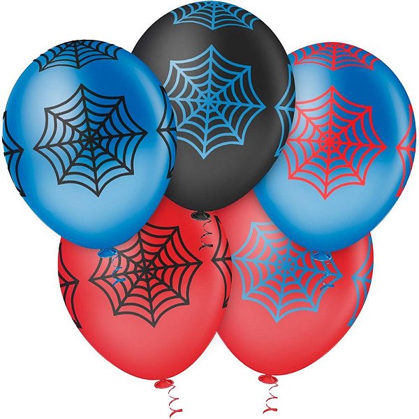 Balao 10 decorado teia de aranha (s) - riberball (pct.c/25)