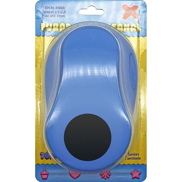 Furador papel e eva gigante circulo 76mm - make+ (unidade)