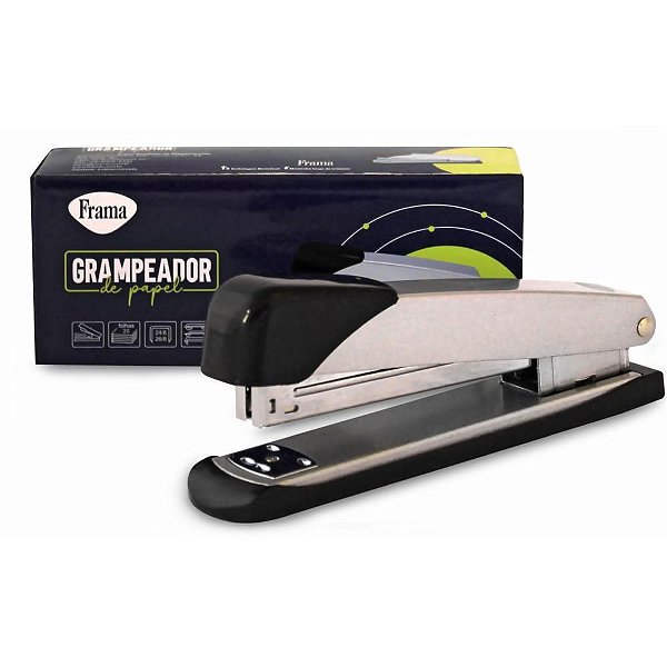 Grampeador metal p/20fls 26/06 prata med.15,8cm - frama (unidade)