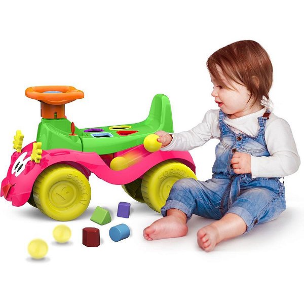 Veiculo para bebe totokinha bolinha menina - cardoso toys (unidade)