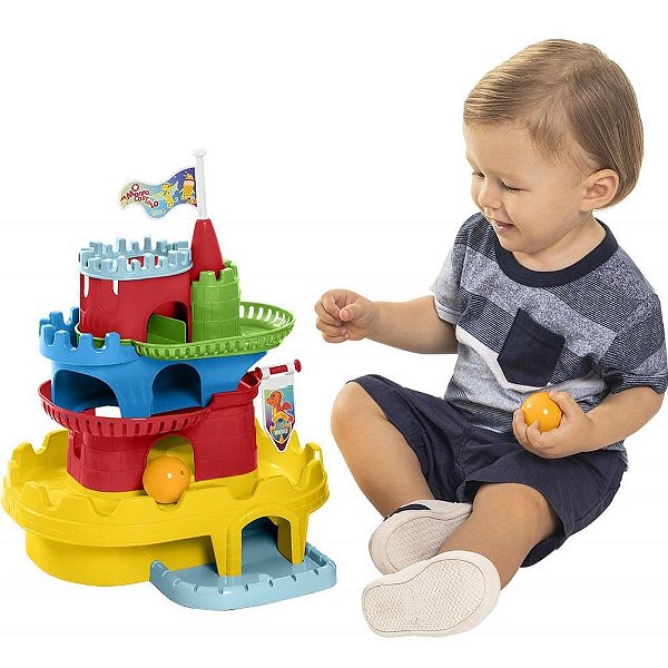 Brinquedo educativo monta castelo c/ blocos - tateti (unidade)