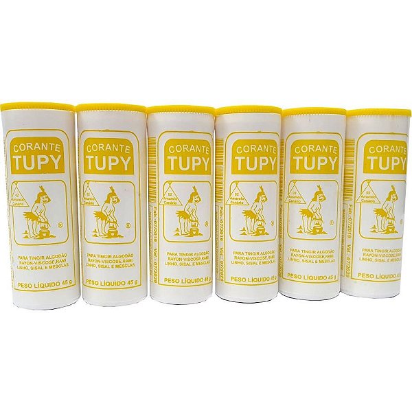 Corante em po amarelo canario tupy algodao - corantes tupy (pct.c/06)
