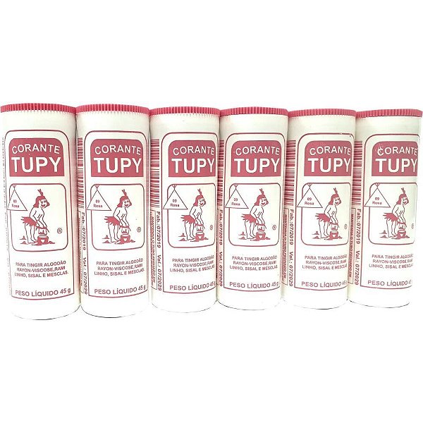 Corante em po rosa tupy algodao - corantes tupy (pct.c/06)