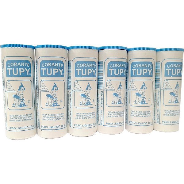 Corante em po azul turqueza tupy algodao - corantes tupy (pct.c/06)
