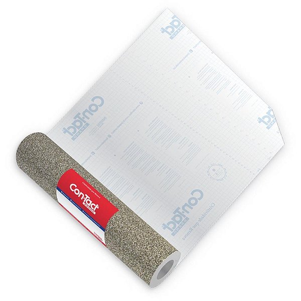 Contact liso 45cmx10m gliter prata - contact (rolo)