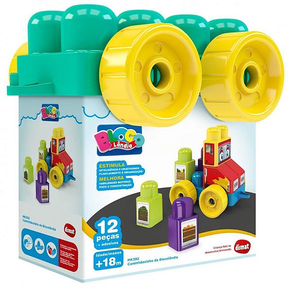 Brinquedo para montar caminhaozinho da blocolandia - dismat (unidade)