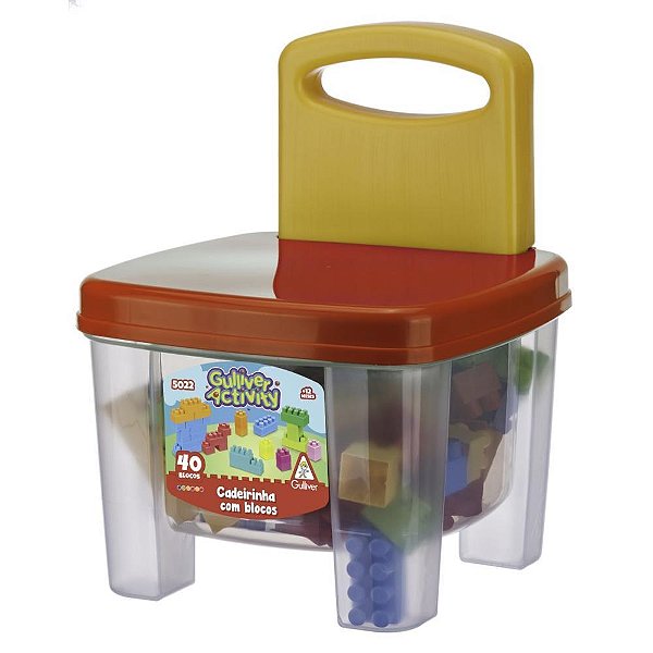 Brinquedo para montar cadeira com blocos 40peças - gulliver (unidade)