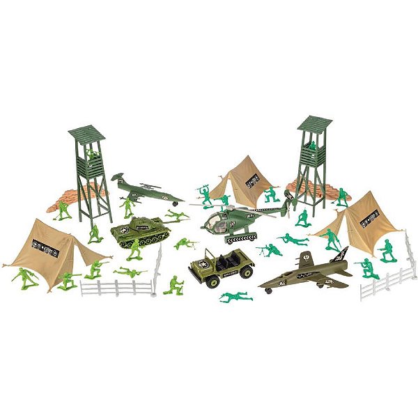 Miniatura colecionavel forcas armadas playset 75pcs - gulliver (maleta)
