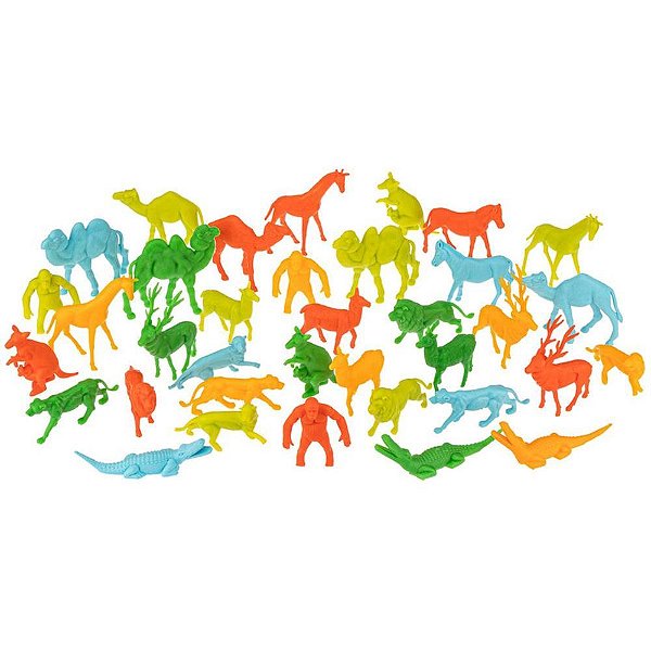 Miniatura colecionavel zoologico 36pcs (s) - gulliver (balde)