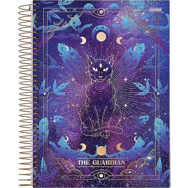 Caderno 10x1 capa dura mystic 160fls. - jandaia (pct.c/04)