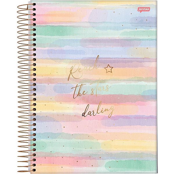 Caderno 10x1 capa dura la creme 160fls. - jandaia (pct.c/04)