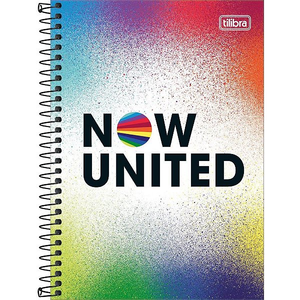 Caderno espiral 1/4 capa dura now united 80fls. - tilibra (pct.c/04)
