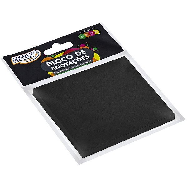 Bloco de recado autoadesivo smart notes preto 76x76 50fl. - brw (unidade)