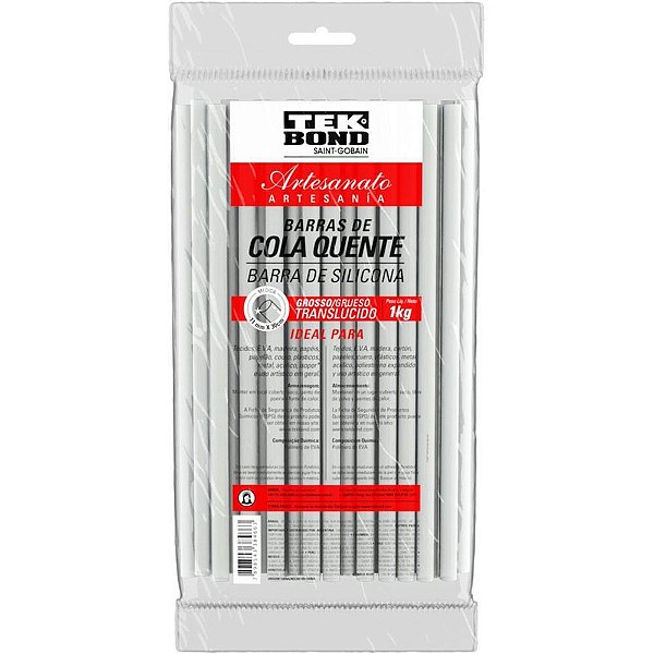 Cola quente refil grossa 1kg.translucida - tekbond (pacote)