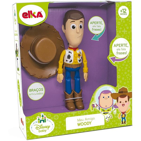 Boneco e personagem meu amigo woody c/som 23cm. - elka (unidade)
