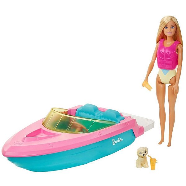 Barbie estate barco com boneca - mattel (unidade)