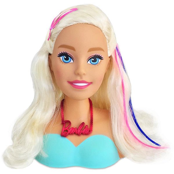 Boneca barbie styling head core - pupee brinquedos (unidade)