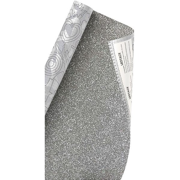 Plastico adesivo 45cmx10m brilho prata 0,80 - leonora (rolo)