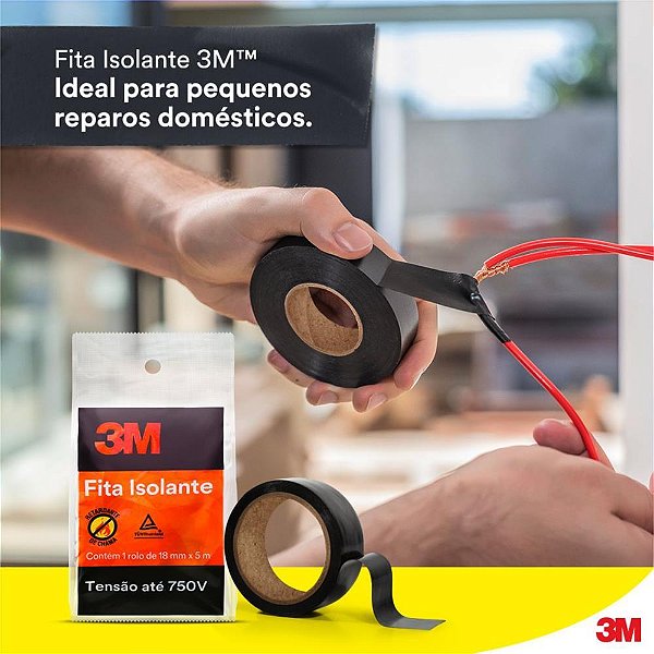 Fita isolante imperial slim 18mmx5m - 3m (pct.c/10)