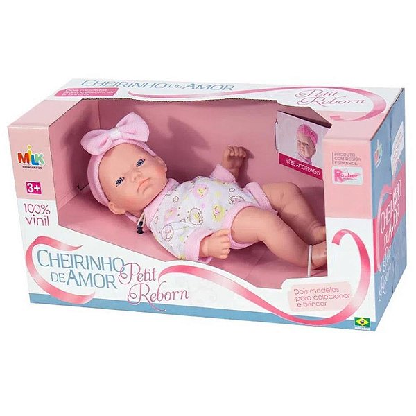 Boneca cheirinho de amor reborn acord - milk (unidade)