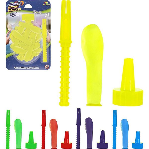Brinquedo diverso water ballon c/60 bexigas - art brink (unidade)